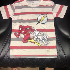 “Flash” Boys’ Short Sleeve Striped Superhero Tee Shirt